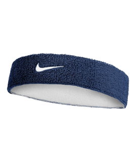 Nike Stirnband Swoosh Classic Reversible (Baumwollmix) navyblau/weiss - 1 Stück
